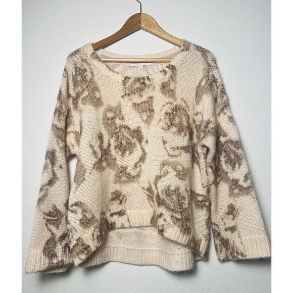 VICTORIA'S SECRET Mohair Wool Blend Floral Oversized Sweater Sz S - Picture 10 of 12